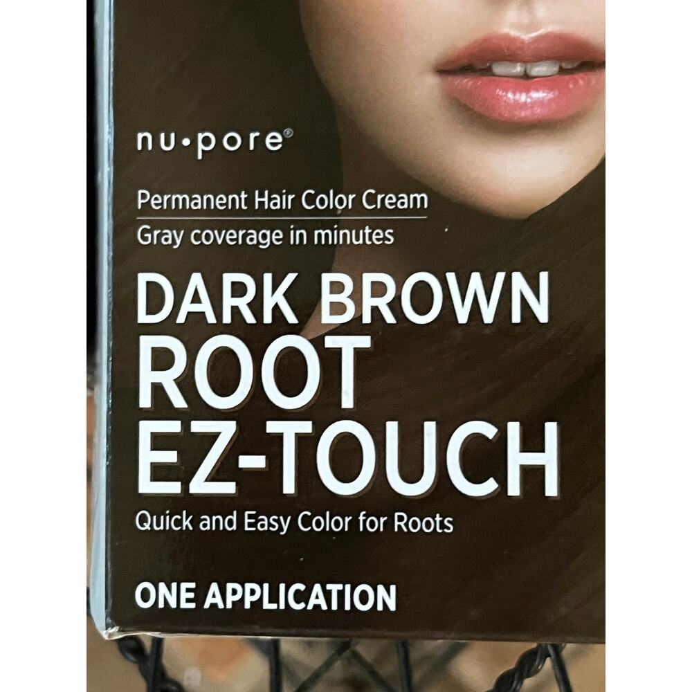 (4) Nu-Pore Dark Brown ROOT EZ-TOUCH Hair Color Covers Gray - Picture 4 of 4